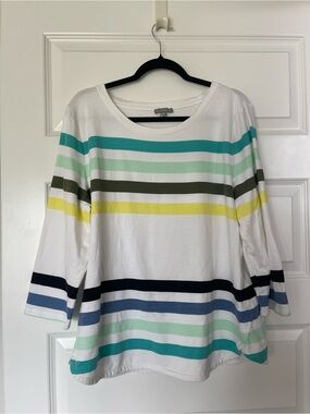 T by Talbots Striped Knit Top | Women’s Size XL